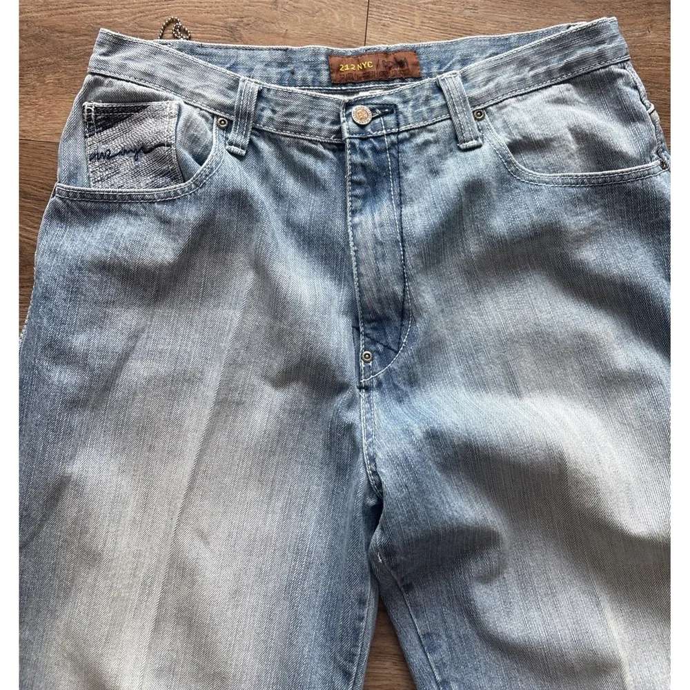 212 NYC Jeans Mens 36x32 Blue Baggy Denim Y2K‎ streetwear South Pole Style